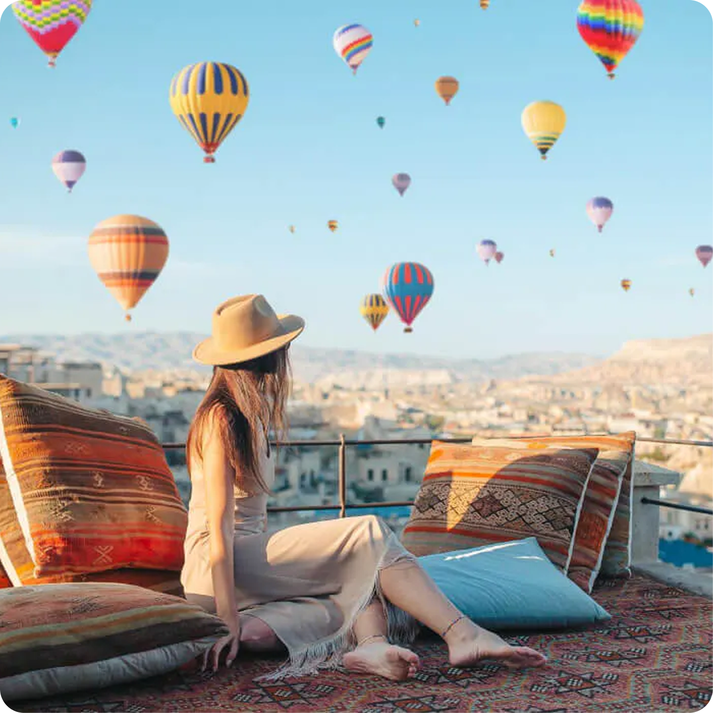 Happy traveler
